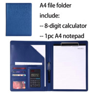 Carpeta de Piel Sintética de Lujo Hongweishu, con Clip, para Archivos, Agenda, Cuaderno, Multifuncional, para Oficina, Conferencias, Roja/Marrón, 24cm*35cm