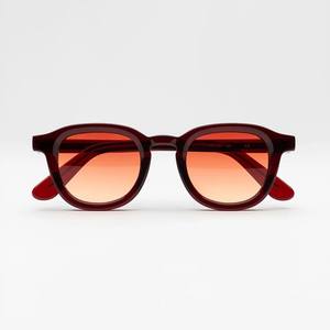 LBASHADES Lunettes de soleil classiques rétro à monture ronde épaisse polarisées de haute qualité avec logo personnalisé Lunettes de soleil en acétate de luxe pour femmes et hommes - Product Image 1