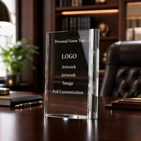 Ornements de trophée en cristal K9 transparent gravé au laser 3D poli Neelpure 130837