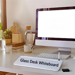 <span class=keywords><strong>Organisateur</strong></span> de <span class=keywords><strong>bureau</strong></span>, tableau blanc effaçable à sec, support de clavier pour ordinateur, petit tableau blanc de <span class=keywords><strong>bureau</strong></span> en verre avec rangement - Product Image 3