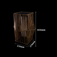 Lampes solaires d'extérieur en rotin Lampe d'éclairage LED de jardin à énergie solaire pour patio Lampe d'éclairage portable Lanterne de tissage Abat-jour pour hôtel