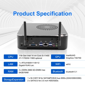 หน่วยประมวลผล <span class=keywords><strong>AMD</strong></span> ที่มีประสิทธิภาพ R7คอมพิวเตอร์ขนาดเล็ก5700U 7730U 8 USB dual Ethernet 4K HD-MI Win11ลินุกซ์คอมแพคสำหรับสำนักงานและบ้าน - Product Image 5