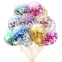 Ballons à confettis or argent blanc jaune ballons confettis multicolores en latex pour la décoration