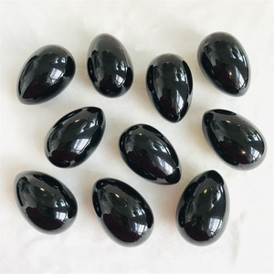 Vente en gros Oeuf en cristal d'obsidienne noire avec force vaginale naturelle et sûre pour femme - Product Image 5