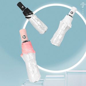 DD3516 Parapluie Transparent Automatique à 3 Plis avec Logo Personnalisé du Fabricant, Parapluie de Pluie Portable pour Étudiants en POE - Product Image 3