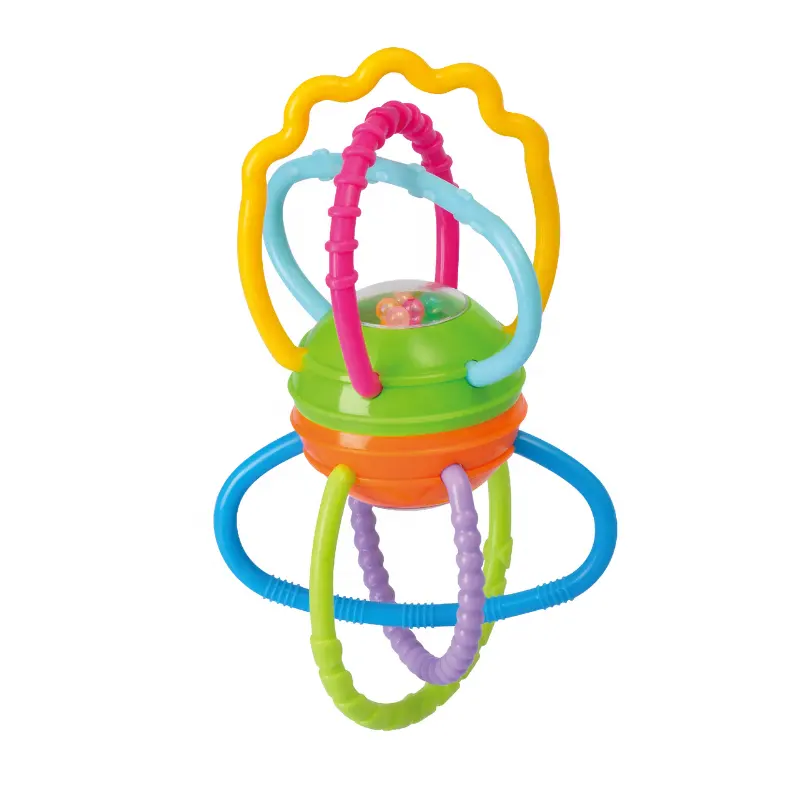 Baby Teethers Toy Hot Selling safety material Manhattan Hand Grabbing Ball Sensory Teether Toys