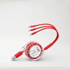 Cable USB Retráctil 3 en 1, Cargador de Carga Rápida de 10 W, Cable de Datos Portátil con Logotipo Personalizado para Dispositivos Móviles - Product Image 5