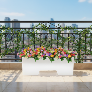 Pot de fleurs LED lumineux pour extérieur, décoration de jardin, balcon, patio, imperméable, revêtement PE, 16 couleurs changeantes, télécommande - Product Image 6