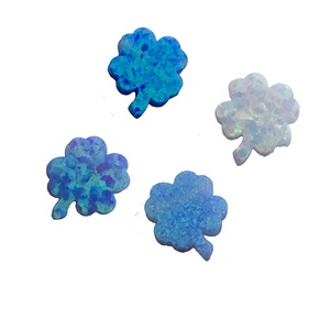 Opali bianchi sintetici all'ingrosso 7x10mm Half Moon Blue Opal Bead Moon Shape - Product Image 6