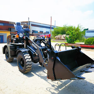 Mini chargeuses <span class=keywords><strong>CE</strong></span> balayeuse à lame à neige petite chargeuse sur pneus avec balayeuses de sol fourche hydraulique mini chargeuse sur pneus compacte avant - Product Image 2