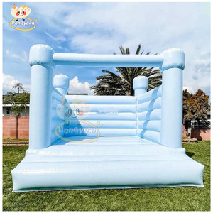 Thương mại trắng Macaron đám cưới Inflatable lâu đài cho người lớn và trẻ em thời trang <span class=keywords><strong>bouncy</strong></span> giường cho thuê cho các bên - Product Image 3