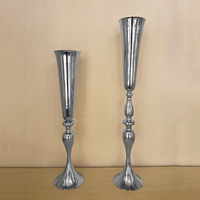 Shuuzuan — trompette, décoration pour événement, centre de Table de mariage, Vase en métal doré et argenté