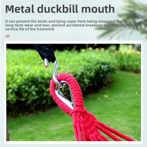 Hamaca Doble Reforzada Antivuelco de 200*150cm, Columpio de Lona para Exteriores con Poste Curvo, Capacidad para 1 Persona, 300kg - Product Image 3