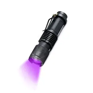 Mini Luzes Roxas 365NM T6 Tactical Lanterna De Alumínio De Metal Detecção de Escorpião Blacklight Torch Zoomable Lanterna led uv