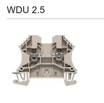 Umpan Melalui Koneksi Sekrup WDU 2.5 Kawat Crimping Weidmuller Konektor Blok Terminal Sekering