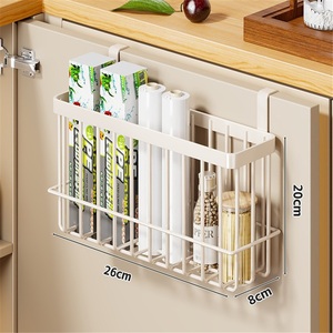 Étagère de rangement moderne pour cuisine, organiseur de film alimentaire pour hôtel, panier de tiroir, organiseur de cuisine, étagère de rangement en acier inoxydable, armoire en acier - Product Image 4