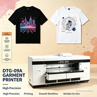 Nouvelle imprimante hybride DTG et DTF entièrement automatique à double poste de travail 2-en-1 pour la production personnalisée de vêtements et de t-shirts, fabriquée en Chine