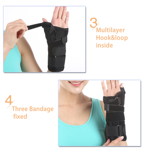 Férula extraíble médica ortopédica ajustable <span class=keywords><strong>Palma</strong></span> muñeca Ortesis con soporte para pulgar Fitness seguridad alivio del túnel carpiano - Product Image 6
