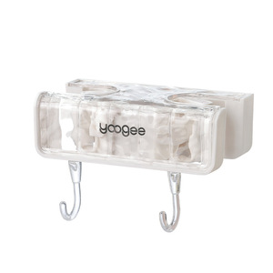 YaoGee Double Headed <b>Mop</b> Clip <b>Wall</b> Mount Rack Adhesive Broom Holder Storage Organizer For Bathroom - Product Image 5