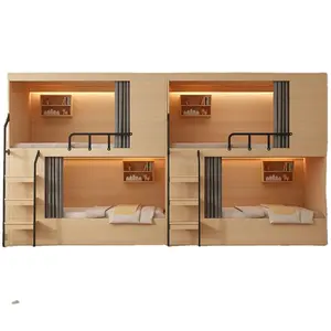 China Hot durable hostel Capsule bed dormitory student metal bunk bed for teenage and adult