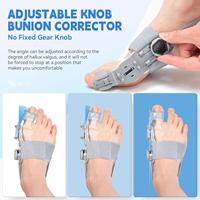 Support pour Hallux Valgus, Antidérapant, Respirant, en Silicone Souple, Confort Toute la Journée, Design Flexible pour Redresser les Orteils, Pour Orteils Recourbés, Gris