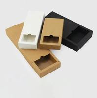 Boîtes rigides en carton blanc et noir de type tiroir, fabriquées à partir de matériaux recyclés, couleurs personnalisées, pour bougies et portefeuilles