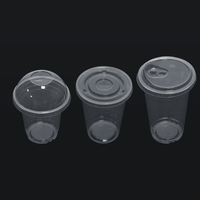Gobelet en Plastique Transparent Personnalisable à Usage Unique, Tasse à Boire Rigide en Plastique avec Logo, Couvercles Plats ou Dôme