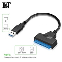 Fabricación de fábrica Blindaje trenzado USB 3,0 a 2,5 "SATA III Extensión de unidad de disco duro externo 22 Pin SSD HDD Cable