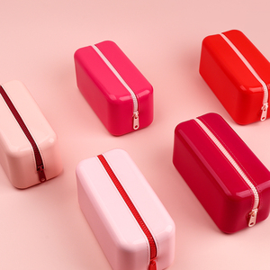 Borsa per <span class=keywords><strong>Trucco</strong></span> Professionale Personalizzata in Silicone Lucido con Cerniera, Astuccio da Viaggio per Pennelli da <span class=keywords><strong>Trucco</strong></span> - Product Image 5