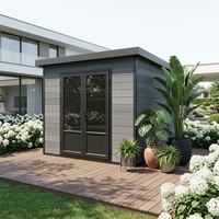 Caseta de Jardín Moderna Serie Multi D de WPC, Protección UV, para Exteriores, Apartamentos, Parques, Vidrio Antibalas, Robusta, EASYGREEN