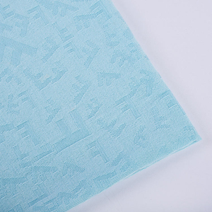Light <b>Blue</b> Square Jacquard 100% Polyester Knit Fabric Quick Dry Breathable Sport Tee Kids Clothing Wholesale - Product Image 6