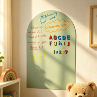 Tableau blanc interactif magnétique adhésif pour enfants UCI, autocollant de tableau noir en forme d'arche, réutilisable, durable, effaçable, impression numérique PET, modèle 123
