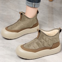 Nouvelles chaussures en coton pour femmes pour l'hiver, bottes épaisses et chaudes, bottes de neige en coton épais imperméables et antidérapantes