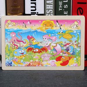 Puzzles en bois éducatifs sur le thème des animaux de contes de fées, 24 pièces, pour les enfants de 2 à 4 ans - Product Image 5
