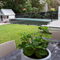 Piscine portable en fibre de verre avec revêtement FRP, structure en acier, modulaire et mobile pour la location en glamping