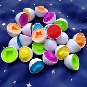 Huevos Educativos, Juego de 12 Piezas de Huevos con Formas y Números para Aprender a Reconocer Colores, Desarrollo de Habilidades Motoras Finas, Juguete Montessori, Regalo - Product Image 2