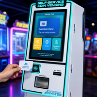 Terminal Penukaran Token Otomatis untuk Pusat Hiburan Keluarga Mesin Dispenser Token Logam Layanan Mandiri Arcade
