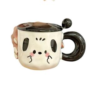 Taza de Cerámica con Tapa y Cuchara, Taza Personalizada de Alta Calidad, Regalo <span class=keywords><strong>para</strong></span> Mujeres, Linda Taza de Café <span class=keywords><strong>para</strong></span> Parejas, Taza <span class=keywords><strong>para</strong></span> el <span class=keywords><strong>Desayuno</strong></span> - Product Image 5