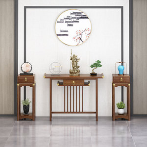 Chinese Style <b>Console</b> <b>Table</b> Wood Storage Entryway Altar <b>Table</b> Home Use <b>Narrow</b> Cabinet - Product Image 3