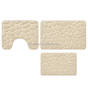 Juego de alfombrillas antideslizantes de baño más vendidas, alfombrilla de espuma viscoelástica impermeable inferior SBR en relieve de alta frecuencia, Fabricación mecánica - Product Image 1