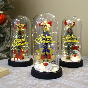 Mini Albero di Natale con Copertura in Acrilico, Babbo Natale, Luce Notturna, Ornamento in Stile Europeo per Soggiorno, Decorazione Natalizia per Casa e Feste - Product Image 3