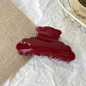 Venta al por mayor logotipo personalizado pinzas para el cabello de acetato diseño de color sólido mujeres accesorios de <span class=keywords><strong>moda</strong></span> para el cabello - Product Image 3