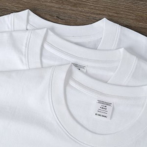 T-shirt de luxe pour homme 100 % coton, tissu tissé de haute qualité, couleur unie épaisse, broderie personnalisée surdimensionnée, vêtements de fitness - Product Image 1