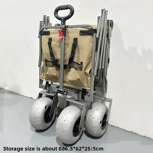 <span class=keywords><strong>Chariot</strong></span> <span class=keywords><strong>de</strong></span> <span class=keywords><strong>plage</strong></span> <span class=keywords><strong>pliable</strong></span> pour camping et pique-nique en extérieur, grande taille, roues universelles, capacité <span class=keywords><strong>de</strong></span> charge 150 kg, remorque <span class=keywords><strong>de</strong></span> <span class=keywords><strong>chariot</strong></span>, attelage voiture - Product Image 3
