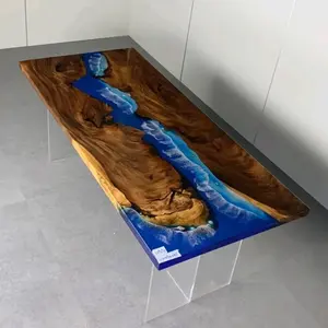 Di alta qualità all'ingrosso salotto tavolo da ufficio <span class=keywords><strong>plexiglass</strong></span> stand <span class=keywords><strong>per</strong></span> resina epossidica fiume tavolo da pranzo - Product Image 2