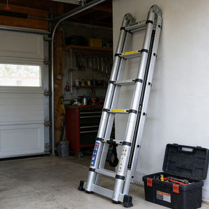 <span class=keywords><strong>Escalera</strong></span> Telescópica <span class=keywords><strong>de</strong></span> Doble Cara <span class=keywords><strong>de</strong></span> Aleación <span class=keywords><strong>de</strong></span> Aluminio Portátil <span class=keywords><strong>de</strong></span> Buena Calidad - Product Image 4