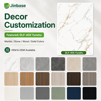 Panneau MDF mélaminé Jinbase moderne E0 en marbre blanc, surface haute brillance, qualité supérieure, usage intérieur, imperméable, ignifuge DLF-405
