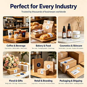 Autocollants et étiquettes personnalisés de qualité supérieure, découpés avec précision, plusieurs options de matériaux, pour café, vin, cosmétiques, pâtisserie - Product Image 6