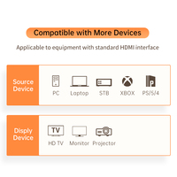 Câble coaxial 8K 2.1 tressé plaqué or 60Hz 4K 48Gbps HDR 1,5m avec gaine en PVC pour moniteur, lecteur DVD, projecteur et caméra