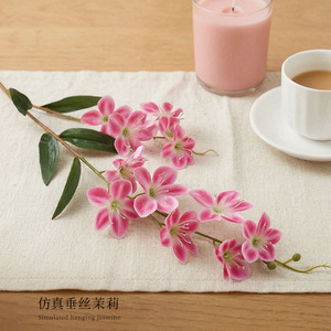 Bouquet de jasmin suspendu simulé Xinchengzhi 100cm-200cm, violet clair, décoration intérieure - Product Image 2